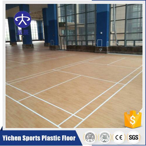 羽毛球場PVC運(yùn)動地板，木紋羽毛球PVC塑膠地板